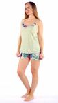 Комплект женский кулирка с шортами "Виола" ментол
