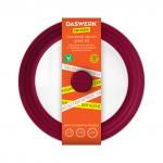 Крышка для любой сковороды и кастрюли универсальная 3 размера (24-26-28см) бордовая, DASWERK, 607590