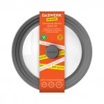 Крышка для любой сковороды и кастрюли универсальная 3 размера (24-26-28см) серая, DASWERK, 607591