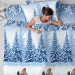 Комплект постельного белья "Белочки"-голуб. бязь хлопок 100% Семейный