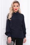 Блуза "Идеальная асимметрия" (темно-синяя) Б2955