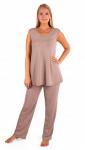 Костюм женский вискоза лапша с брюками "Миранда" кофе