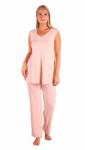 Костюм женский вискоза лапша с брюками "Миранда" розовый