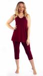 Костюм женский вискоза с бриджами "Ирма" бордо