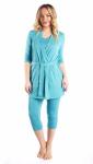 Костюм женский вискоза с бриджами "Ирма" бирюза