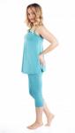Костюм женский вискоза с бриджами "Ирма" бирюза