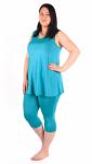 Костюм женский вискоза с бриджами "Ирма" бирюза