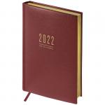 Ежедневник датированный 2022 г., A5, 176 л., кожзам, OfficeSpace Dallas, коричневый, Ed5_37822