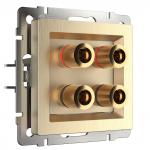 Акустическая розетка (шампань рифленый)