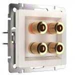 Акустическая розетка (перламутровый рифленый)