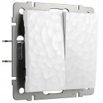 Выключатель двухклавишный (hammer белый)