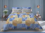 Комплект постельного белья бязь Вензель (синий с беж)