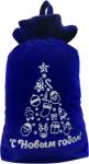 Мешочек Деда Мороза (синий флок)