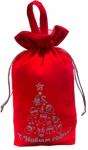 Мешочек Деда Мороза красный (флок)