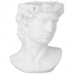169-351 ваза декоративная "голова давида" цвет: белый высота 21,5 см,ширина 17 см,глубина 15 см