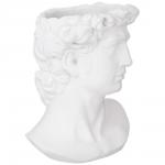 169-351 ваза декоративная "голова давида" цвет: белый высота 21,5 см,ширина 17 см,глубина 15 см