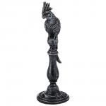 169-341 фигурка интерьерная "попугай"  12*33 см цвет: патина