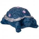 169-273 фигурка декоративная "черепаха" 14*9*6 см цвет: синий/серебро