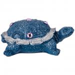 169-273 фигурка декоративная "черепаха" 14*9*6 см цвет: синий/серебро