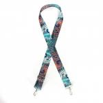 Плечевой ремень (стропа)  ADEL-239/1/регулируемый,  макс длина 120см,  орнамент сине-зелен  243162