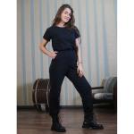 *Брюки женские из футера ФБ1478 черный