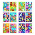 Аппликация из самоклеящихся наклеек "Кружочек", 2 картинки, наклейки, бумага, 20х30см, 6 дизайнов