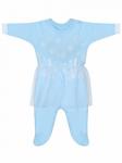 Комбинезон для девочки интерлок голубой Снегурочка RF103-1ZIM Geburt