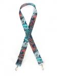 Плечевой ремень (стропа)  ADEL-239/1/регулируемый,  макс длина 120см,  пейсли сине-зелен  243162