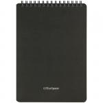 Блокнот А5 60 л. на гребне OfficeSpace Base, черная пластиковая обложка, Б5к60грП_35409