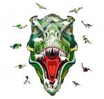 ***Деревянный пазл-головоломка EWA Динозавр T-REX XL (40x24 см) коробка-шкатулка