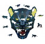 ***Деревянный пазл-головоломка EWA Пантера L (31x28 см) коробка-шкатулка