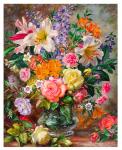 Алмазная мозаика арт. GB77302 9D Цветы в вазе 30х40 полная выкладка на подрамнике