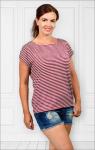 Футболка вискозная, бордо полоска (478-3)