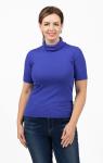 Водолазка женская, рибана с лайкрой, василек (657-10)
