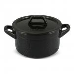 Кастрюля HAMMERED+ с керамической крышкой 18см., 2л. чёрный