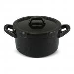 Кастрюля HAMMERED+ с керамической крышкой 20см., 3л. чёрный