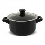 Кастрюля DUO со стеклянной крышкой 20см., 2.5л. чёрный