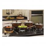 Кастрюля DUO со стеклянной крышкой 20см., 2.5л. шоколад