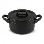 Кастрюля HAMMERED+ с керамической крышкой 16см., 1.5л. чёрный