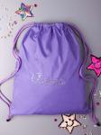 Мешок для обуви, с именем Алена из страз, аметистовый