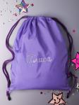 Мешок для обуви, с именем Алиса из страз, аметистовый