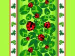 Божья коровка зел. полот. ваф. грунт 50*70