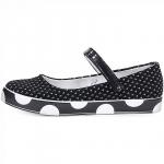 0631021 черн/бел Туфли для девочек (32-37)/6