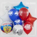 Набор воздушных шаров S 12" (30 см) Россия триколор 5 шт. 148229