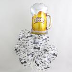 Набор воздушных шаров S 12" (30 см) Джентльмен усы и галстук-бабочка 5 шт. 151052