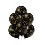 Набор воздушных шаров BL 14" (30см) Конфетти на черном 5шт. 1103-1791