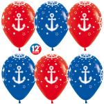 Набор воздушных шаров S 12" (30 см) Морской ассорти 5 шт. 106304