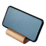 ***Подставка под телефон из дерева 8x8 см (массив бука, пропитка лен)