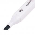 *Маркеры для скетчинга двусторонние BRAUBERG ART DEBUT "WHITE", НАБОР 12 шт, серые цвета, 152136