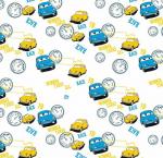 Ткань бязь 150 см ЛЮКС "Гонки" (б/з)